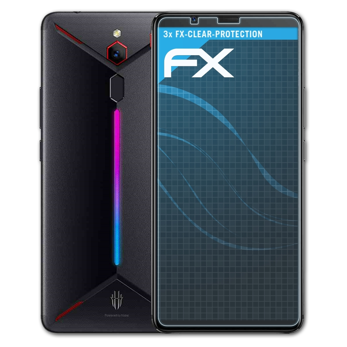 ATFOLIX 3x FX-Clear Displayschutz(für ZTE Nubia Red Mars) Magic