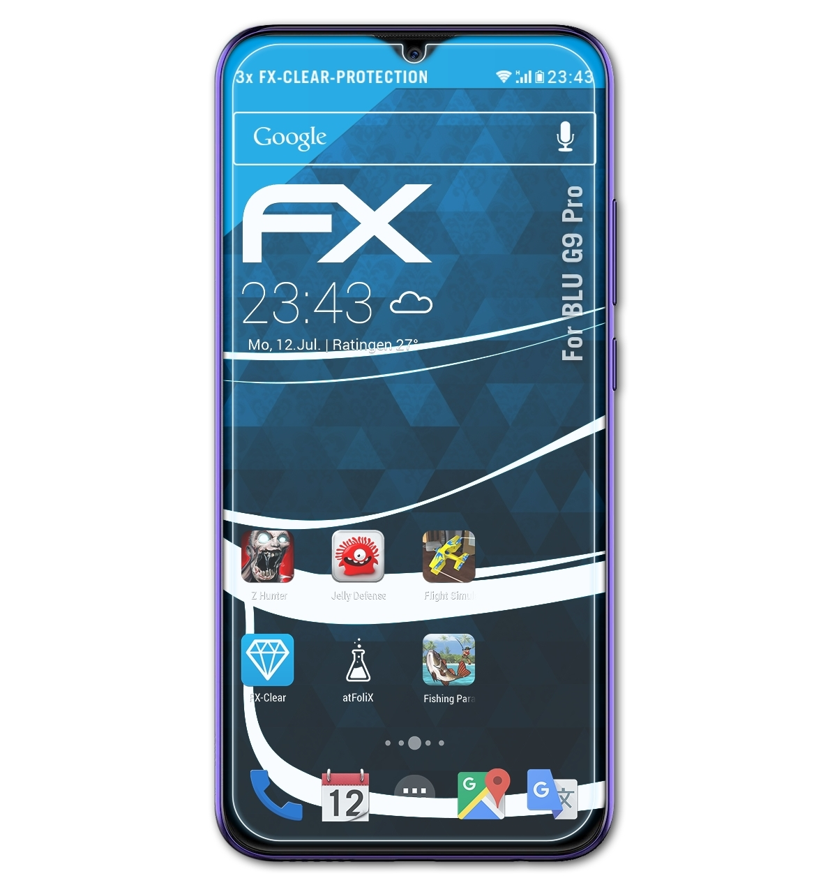 G9 Displayschutz(für ATFOLIX Pro) 3x BLU FX-Clear