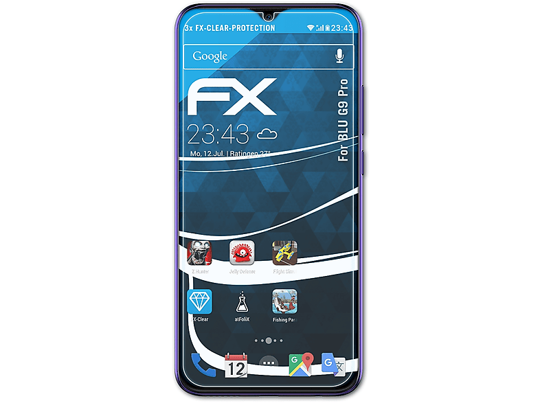 ATFOLIX 3x FX-Clear Displayschutz(für BLU G9 Pro)