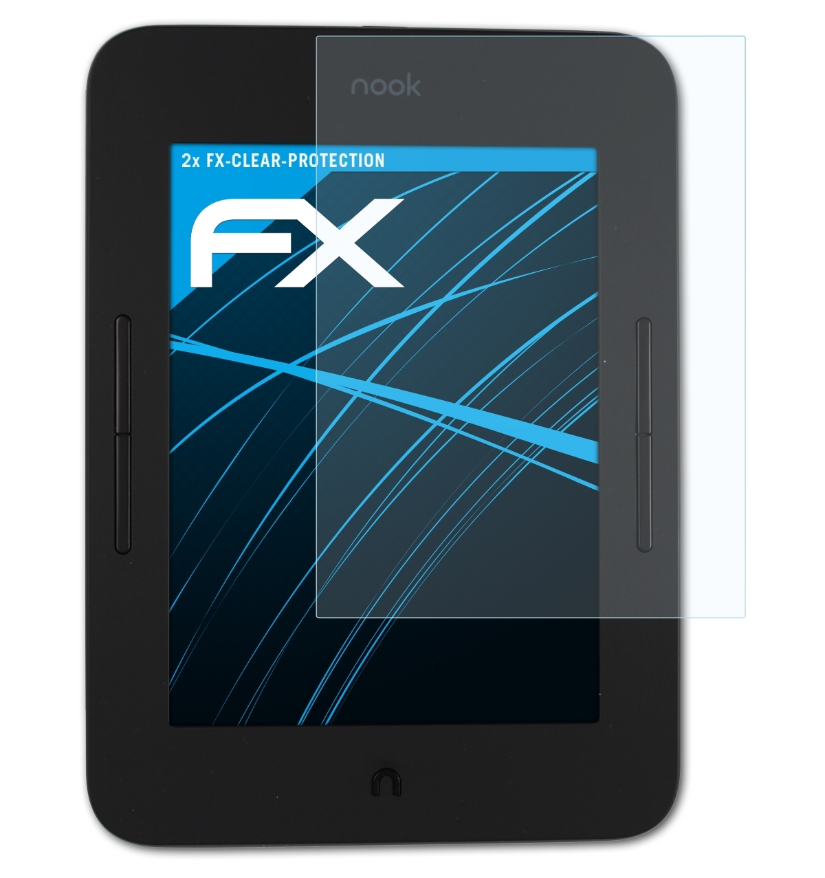 ATFOLIX 2x GlowLight FX-Clear NOOK Barnes Displayschutz(für & 3) Noble