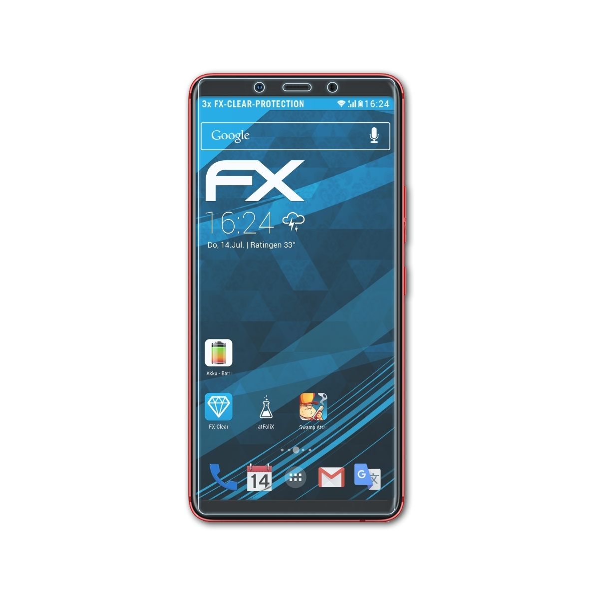 ATFOLIX 3x FX-Clear Displayschutz(für Infinix Note 5 Stylus)
