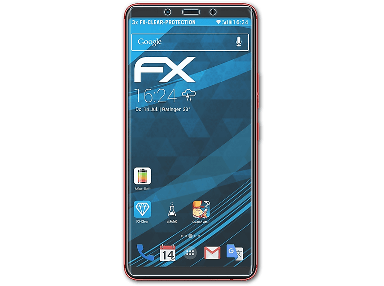 ATFOLIX 3x FX-Clear Displayschutz(für Infinix Note 5 Stylus)