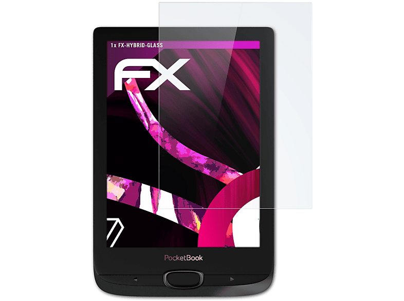 ATFOLIX FX-Hybrid-Glass Schutzglas(für PocketBook Basic Lux 2)