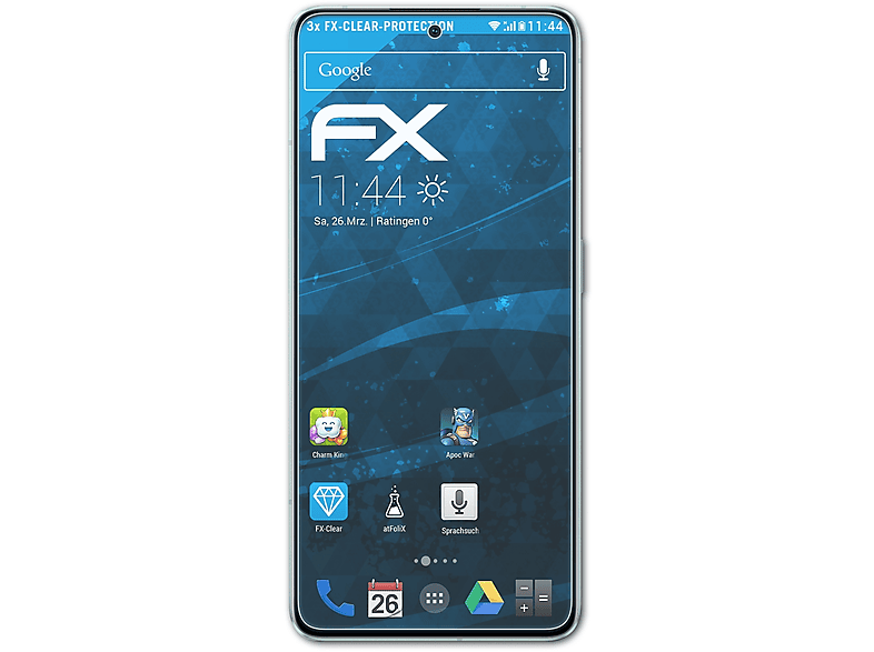 ATFOLIX 3x klar&stoßfest Pro+) Oppo Displayschutz(für Reno8