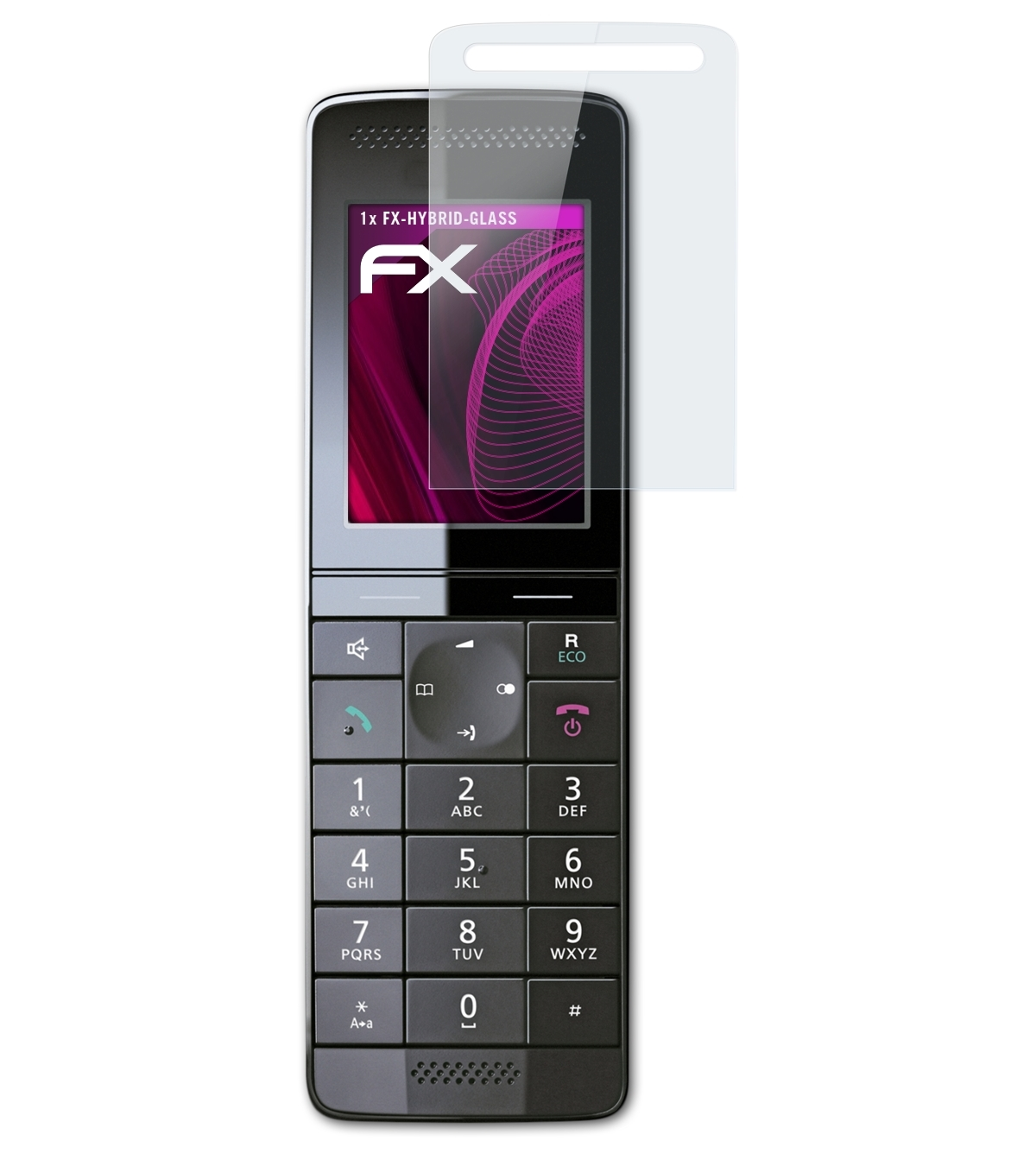 ATFOLIX FX-Hybrid-Glass Schutzglas(für Panasonic KX-PRW130)