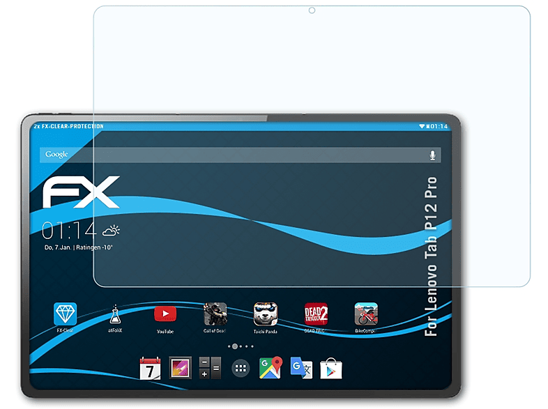 FX-Clear Lenovo ATFOLIX Tab Displayschutz(für 2x P12 Pro)