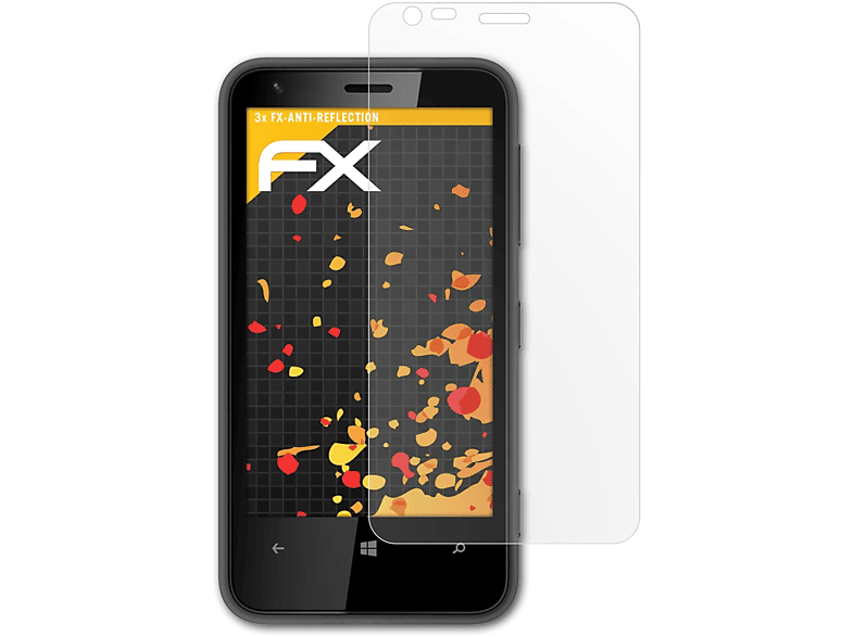 ATFOLIX 3x FX-Antireflex Displayschutz(für Nokia Lumia 620)