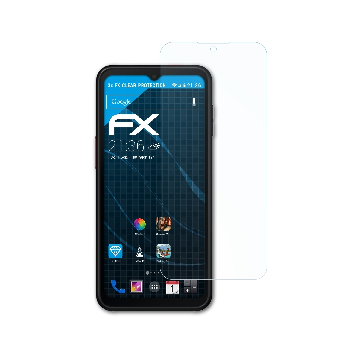 ATFOLIX 3x klar&stoßfest Displayschutz(für Samsung XCover Pro) Galaxy 6