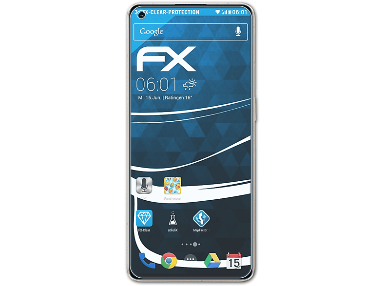 ATFOLIX 3x klar&stoßfest Displayschutz(für Oppo Reno8 Pro 5G)