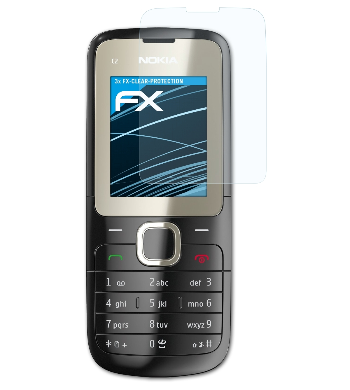 Displayschutz(für ATFOLIX Nokia C2-00) FX-Clear 3x