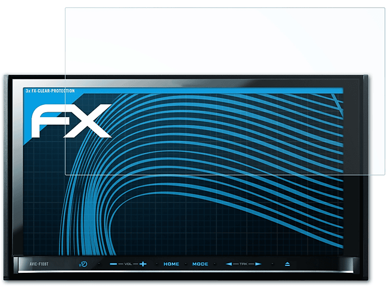 ATFOLIX 3x FX-Clear Pioneer Avic-F10BT) Displayschutz(für