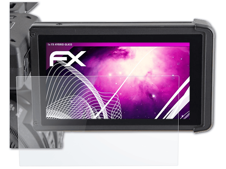 HC-X1) Panasonic FX-Hybrid-Glass ATFOLIX Schutzglas(für