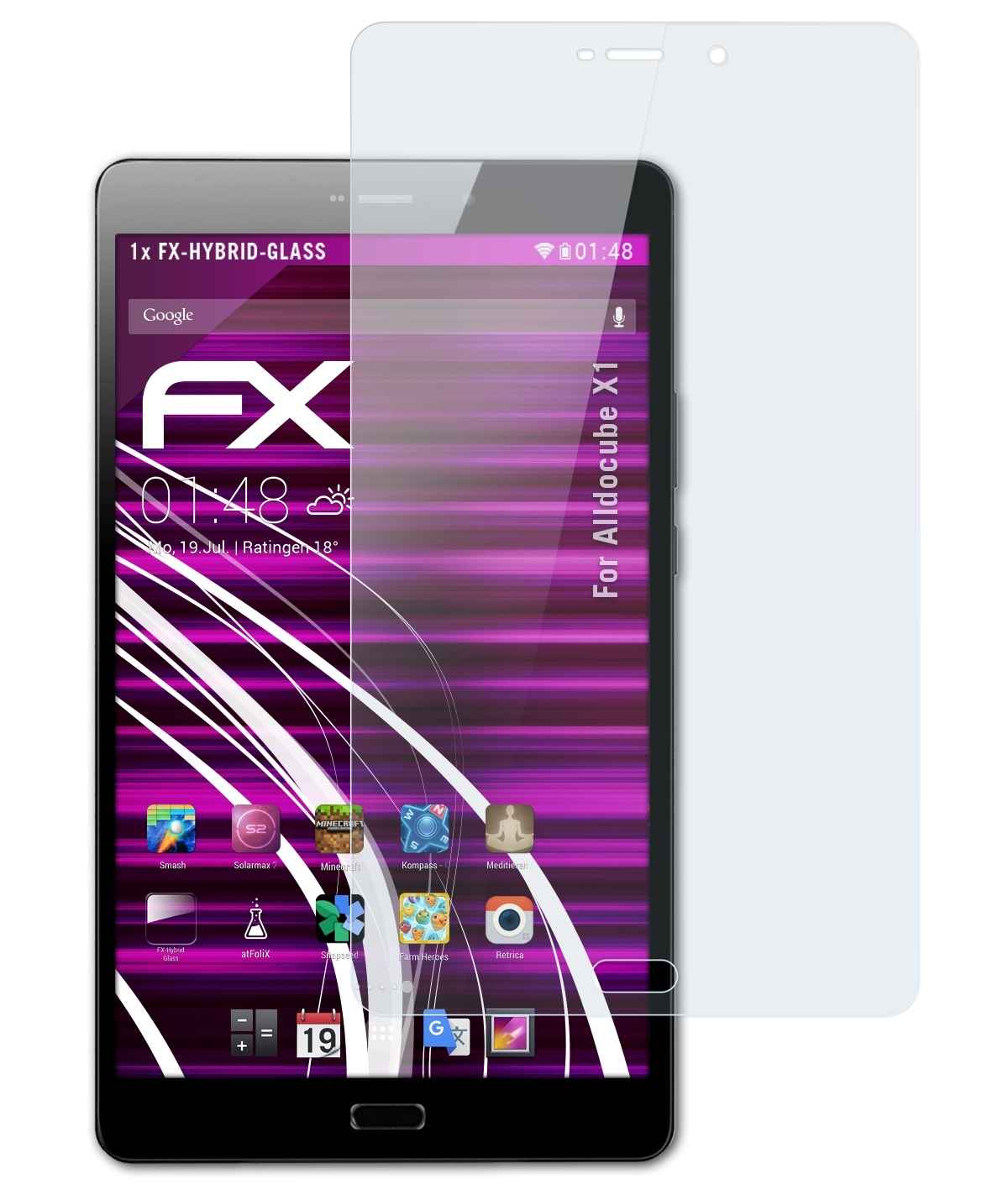 X1) FX-Hybrid-Glass Alldocube Schutzglas(für ATFOLIX