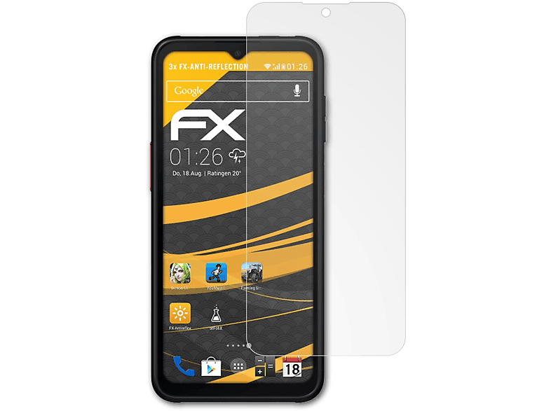 ATFOLIX 3x matt&stoßfest Displayschutz(für Samsung Galaxy XCover 6 Pro)