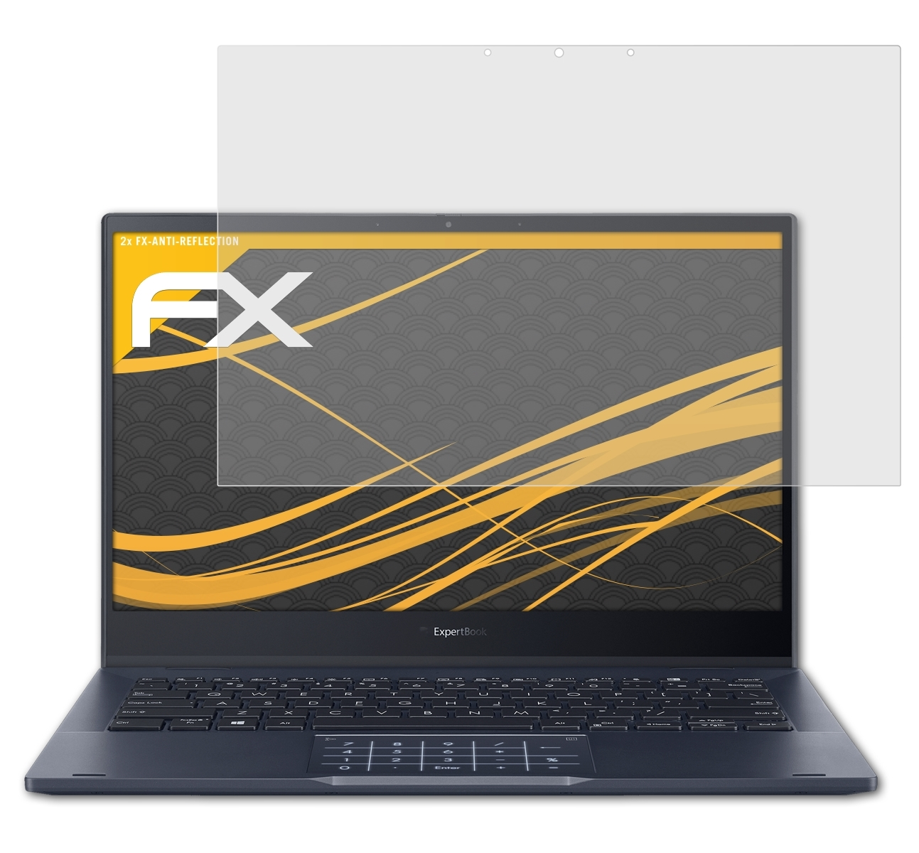 Displayschutz(für 2x Asus ATFOLIX ExpertBook Flip) B5 FX-Antireflex