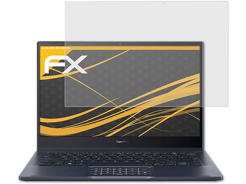 ATFOLIX 2x FX-Antireflex Displayschutz(für Asus ExpertBook B5 Flip)