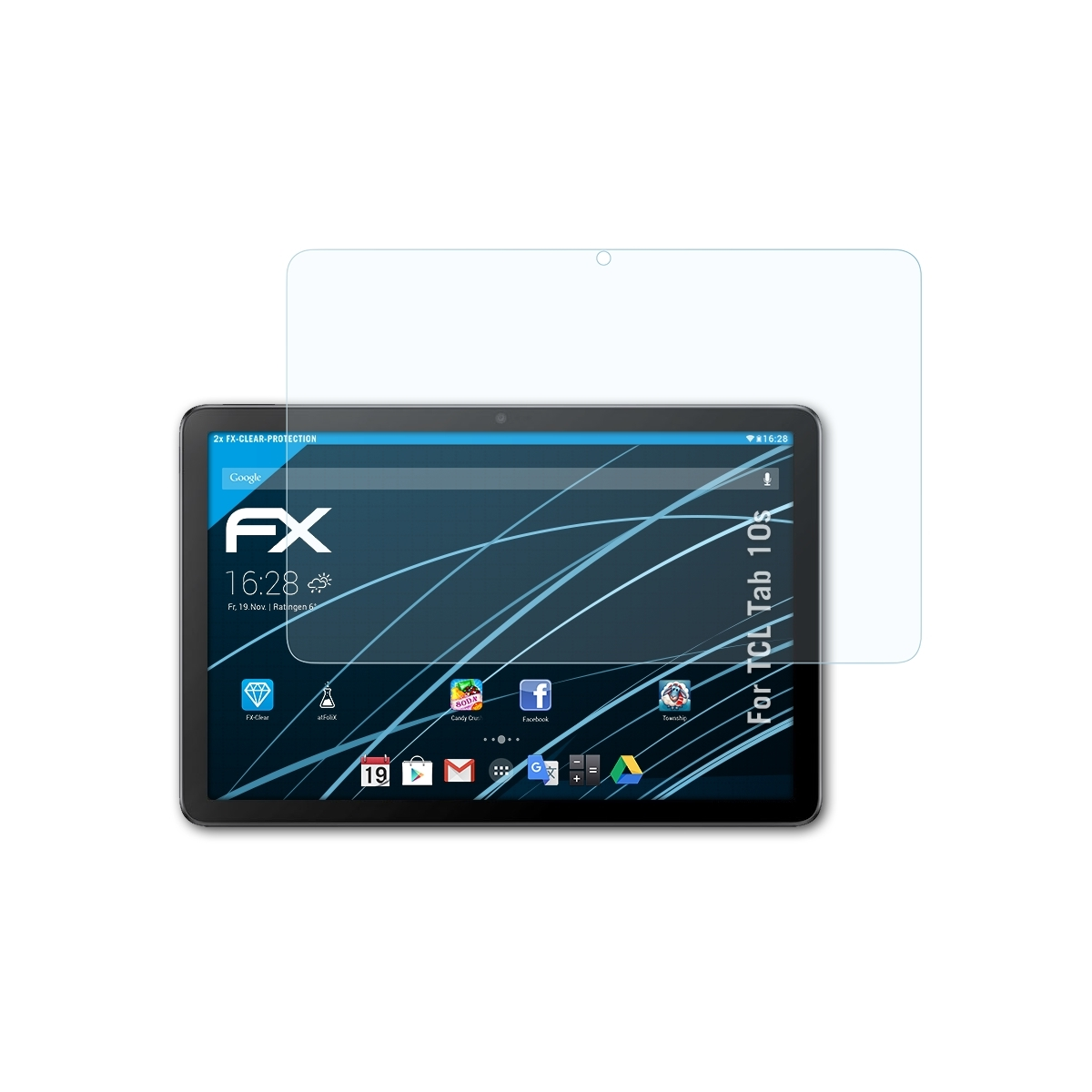 ATFOLIX 2x FX-Clear Displayschutz(für TCL 10s) Tab