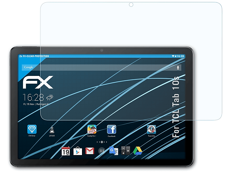 ATFOLIX 2x FX-Clear Displayschutz(für TCL 10s) Tab