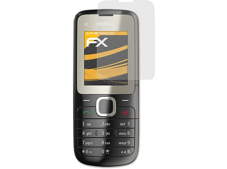 ATFOLIX 3x FX-Antireflex Nokia Displayschutz(für C2-00)