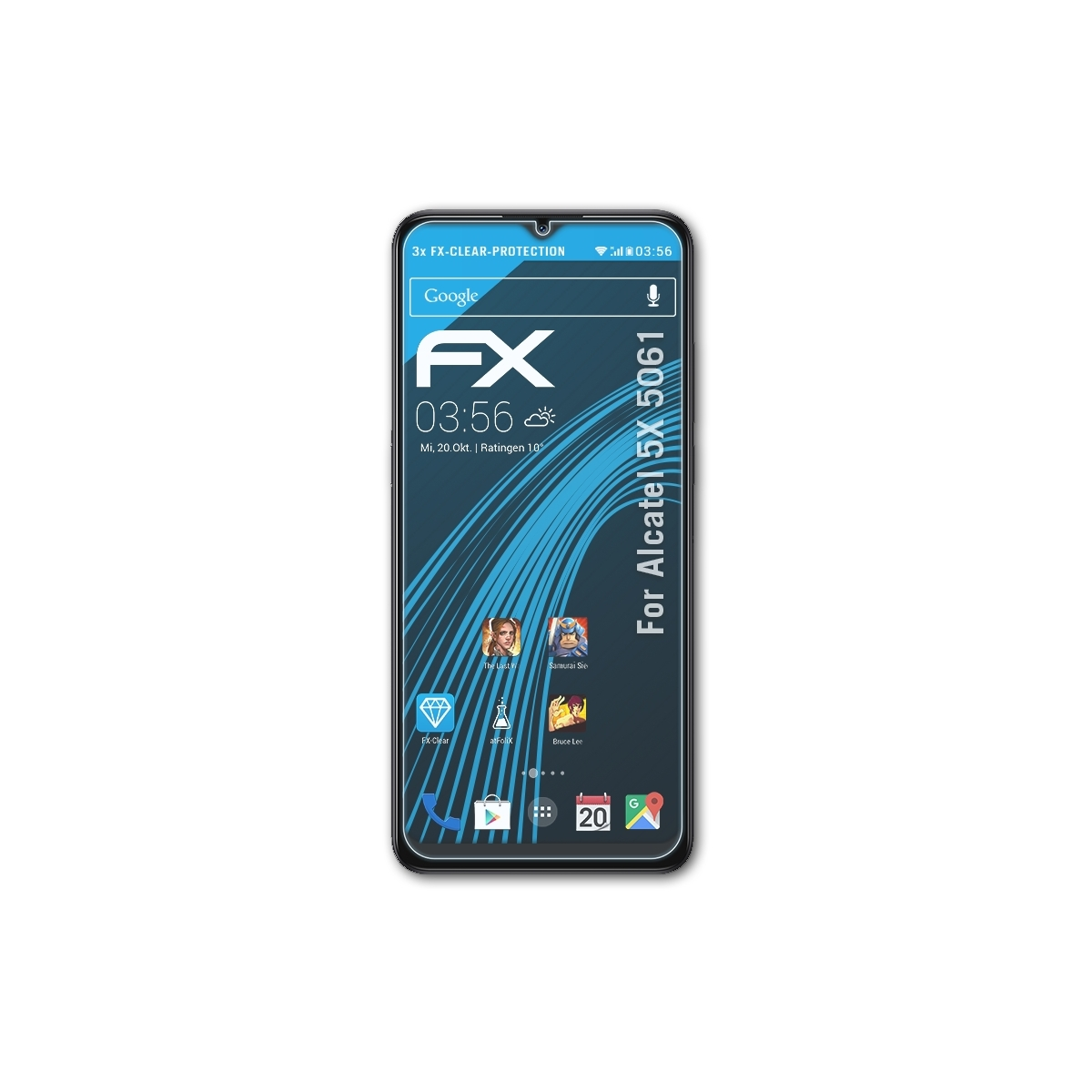 ATFOLIX 3x FX-Clear Alcatel Displayschutz(für (5061)) 5X