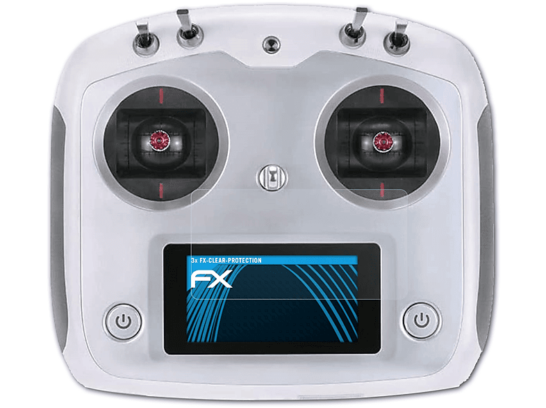 ATFOLIX 3x FX-Clear Displayschutz(für FlySky FS- i6S)