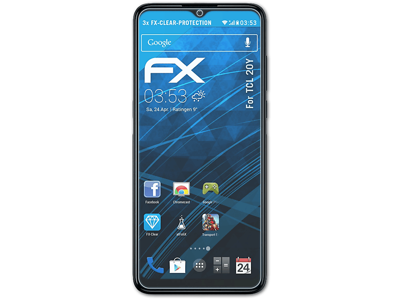 3x FX-Clear TCL ATFOLIX Displayschutz(für 20Y)