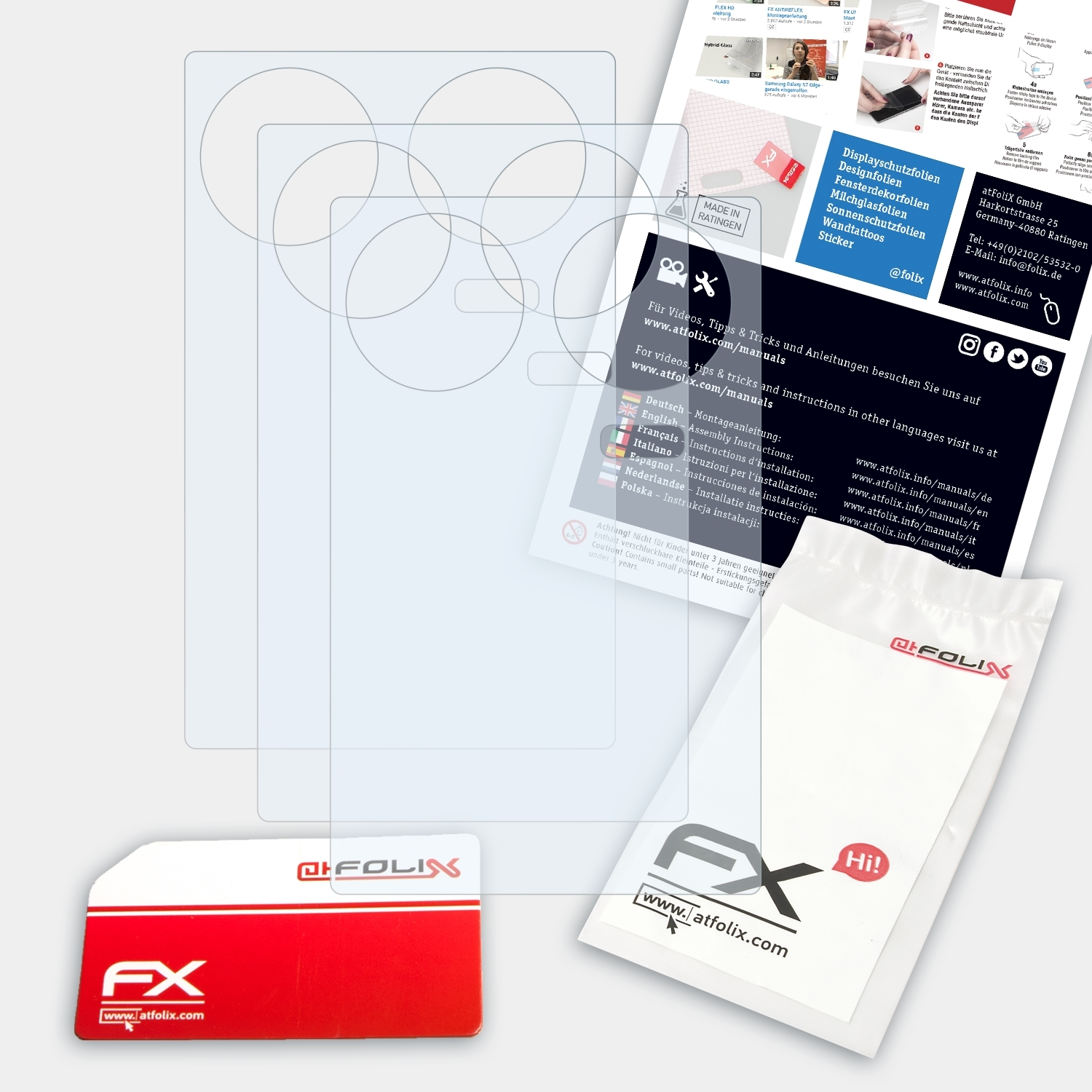 ATFOLIX 3x FX-Clear Displayschutz(für Vivo iQOO Lens) 9 Pro
