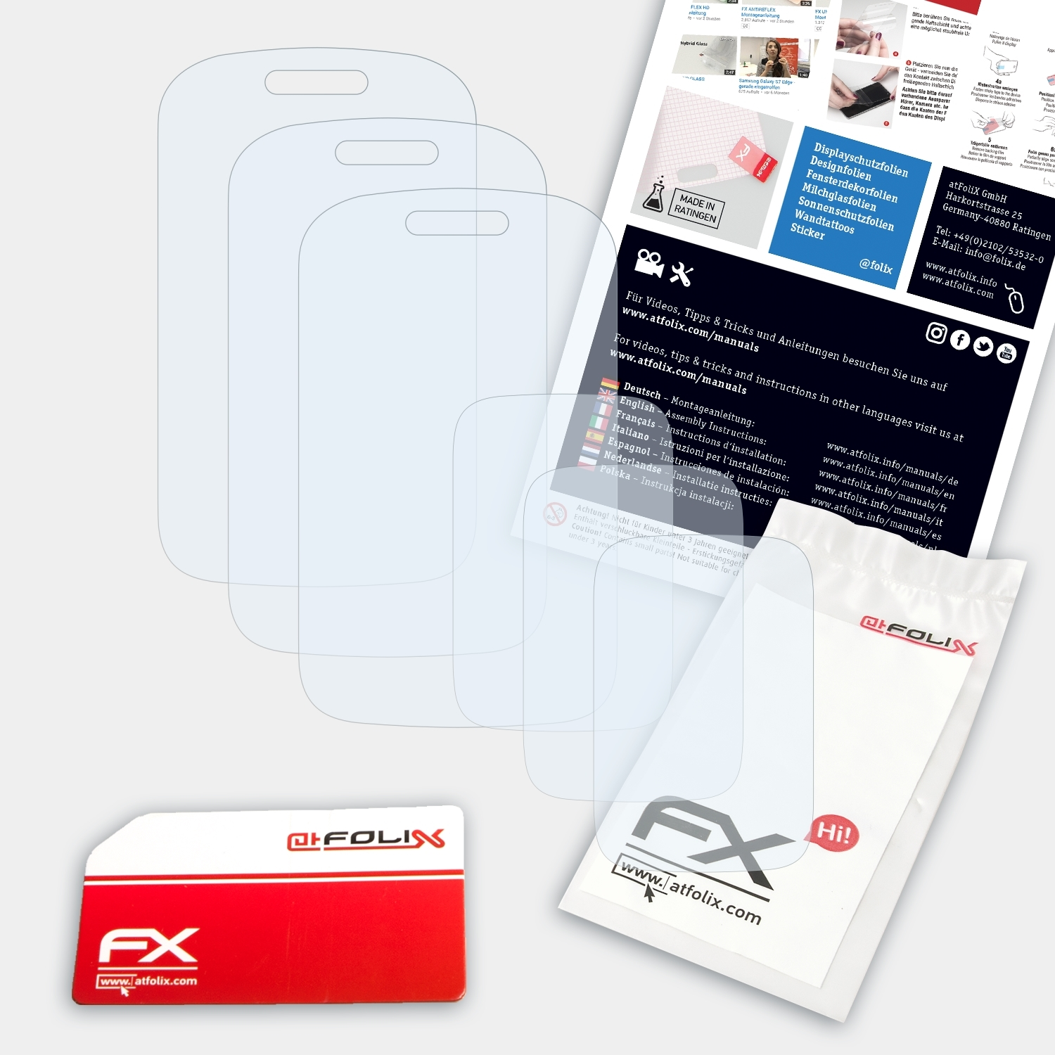 ATFOLIX 3x Beafon Displayschutz(für FX-Clear SL590)