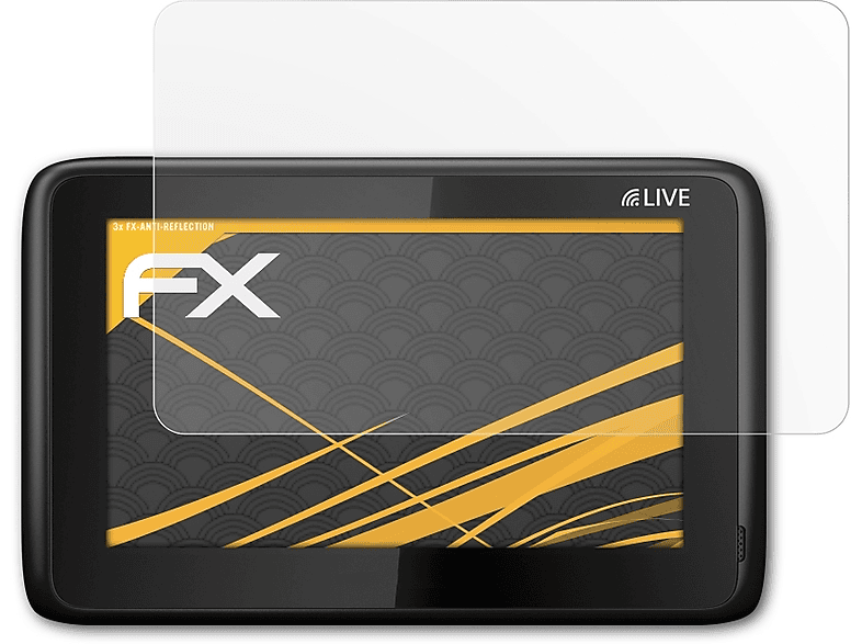 GO ATFOLIX Displayschutz(für Live) 1000 FX-Antireflex TomTom 3x