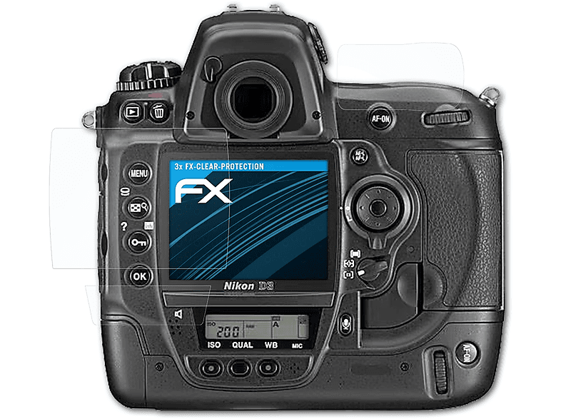 ATFOLIX 3x FX-Clear Displayschutz(für Nikon D3)