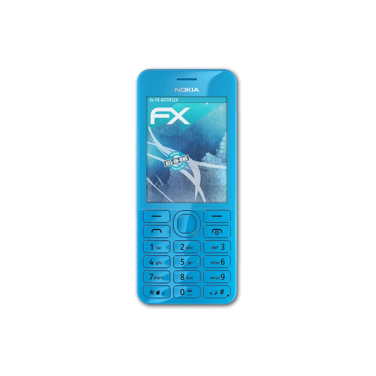 Displayschutz(für ATFOLIX Nokia 3x 206) FX-ActiFleX