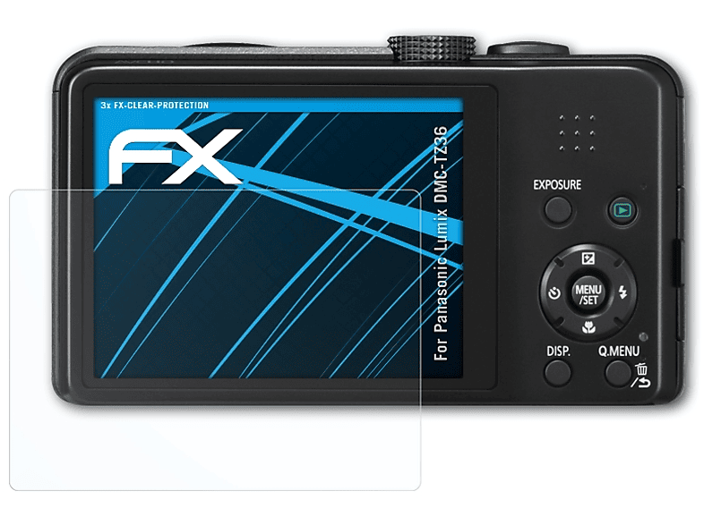 ATFOLIX 3x DMC-TZ36) FX-Clear Lumix Panasonic Displayschutz(für