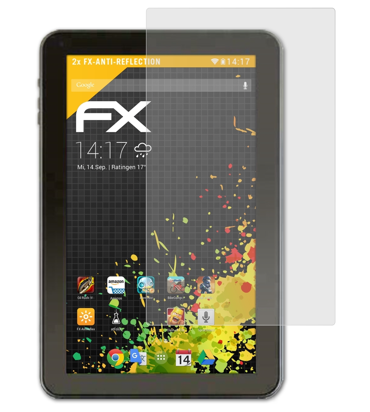 10 Zeki Tablet Displayschutz(für FX-Antireflex (TBQC1063B)) ATFOLIX 2x