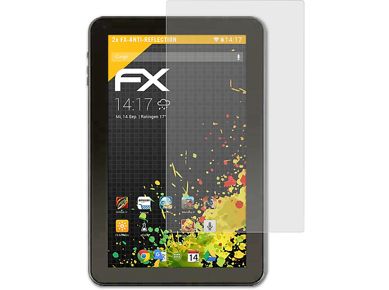 ATFOLIX 2x FX-Antireflex Displayschutz(für Zeki 10 (TBQC1063B)) Tablet