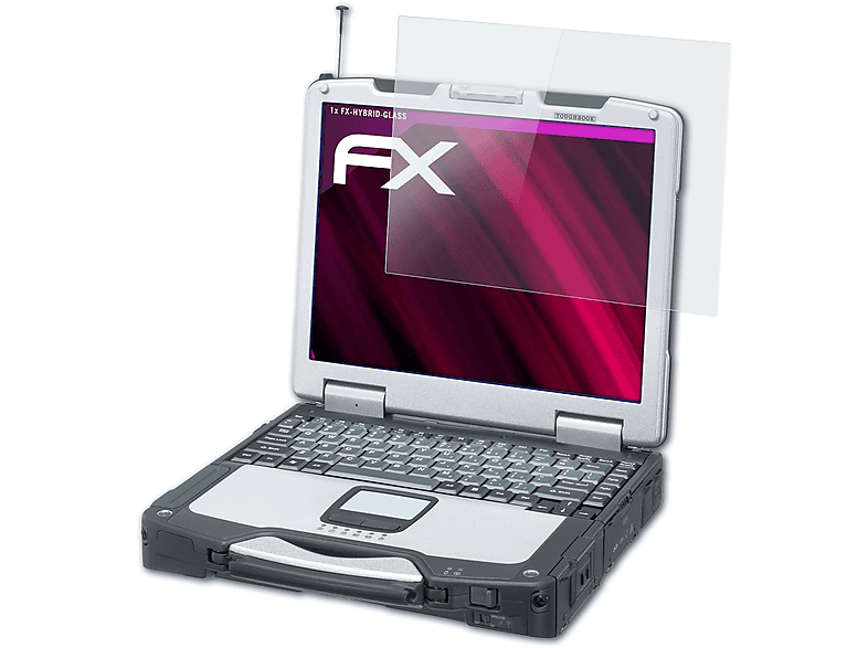 ATFOLIX FX-Hybrid-Glass Schutzglas(für Panasonic ToughBook CF-30)
