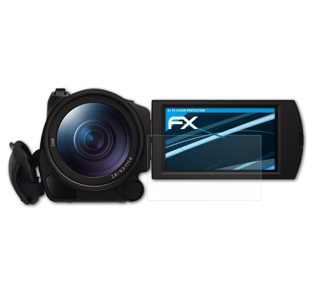 ATFOLIX 3x FX-Clear Displayschutz(für Sony HDR-CX900E)