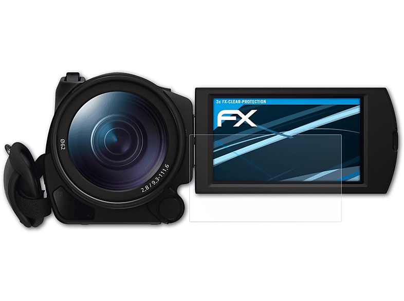FX-Clear HDR-CX900E) ATFOLIX 3x Displayschutz(für Sony