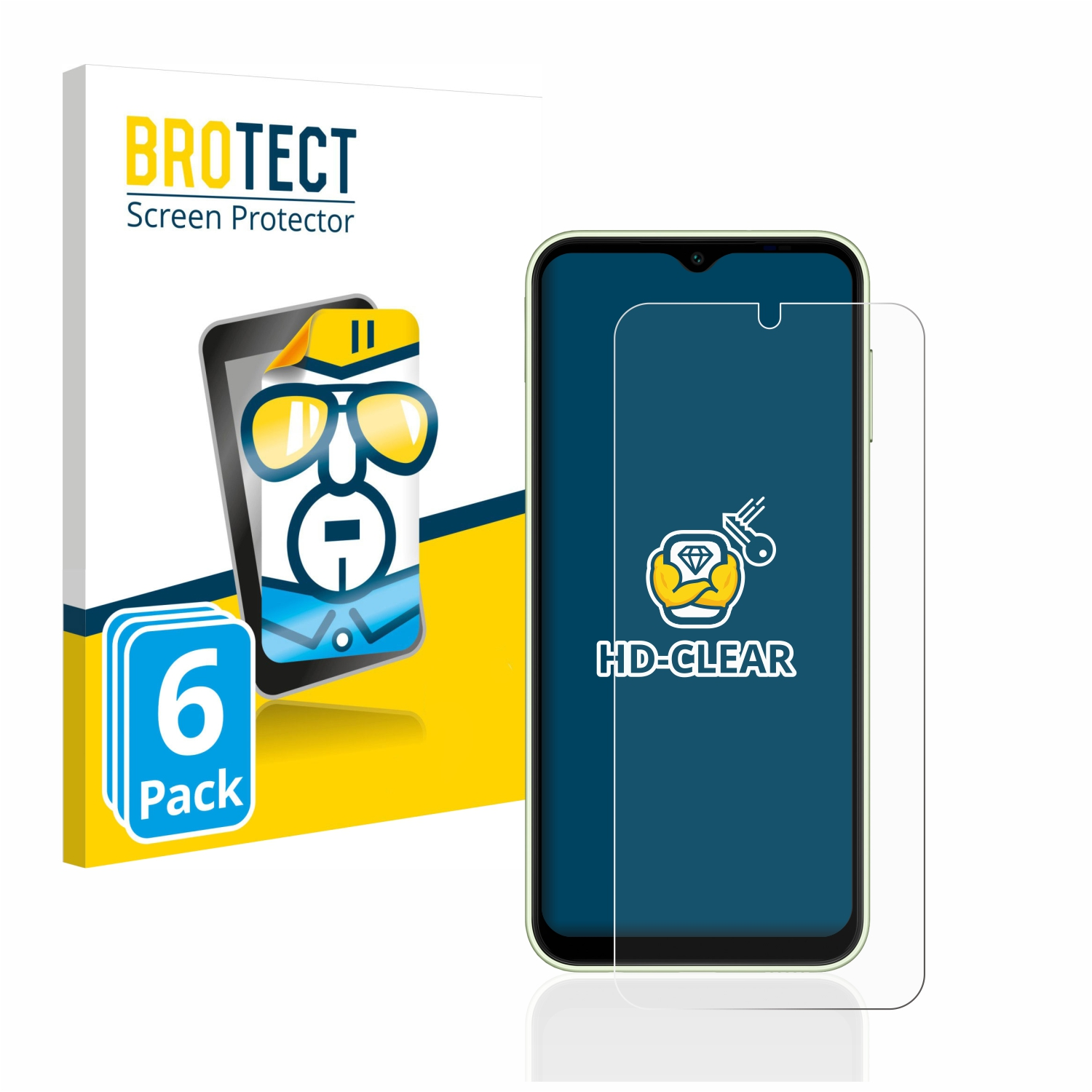 klare 4G) Samsung BROTECT 6x Galaxy Schutzfolie(für A14