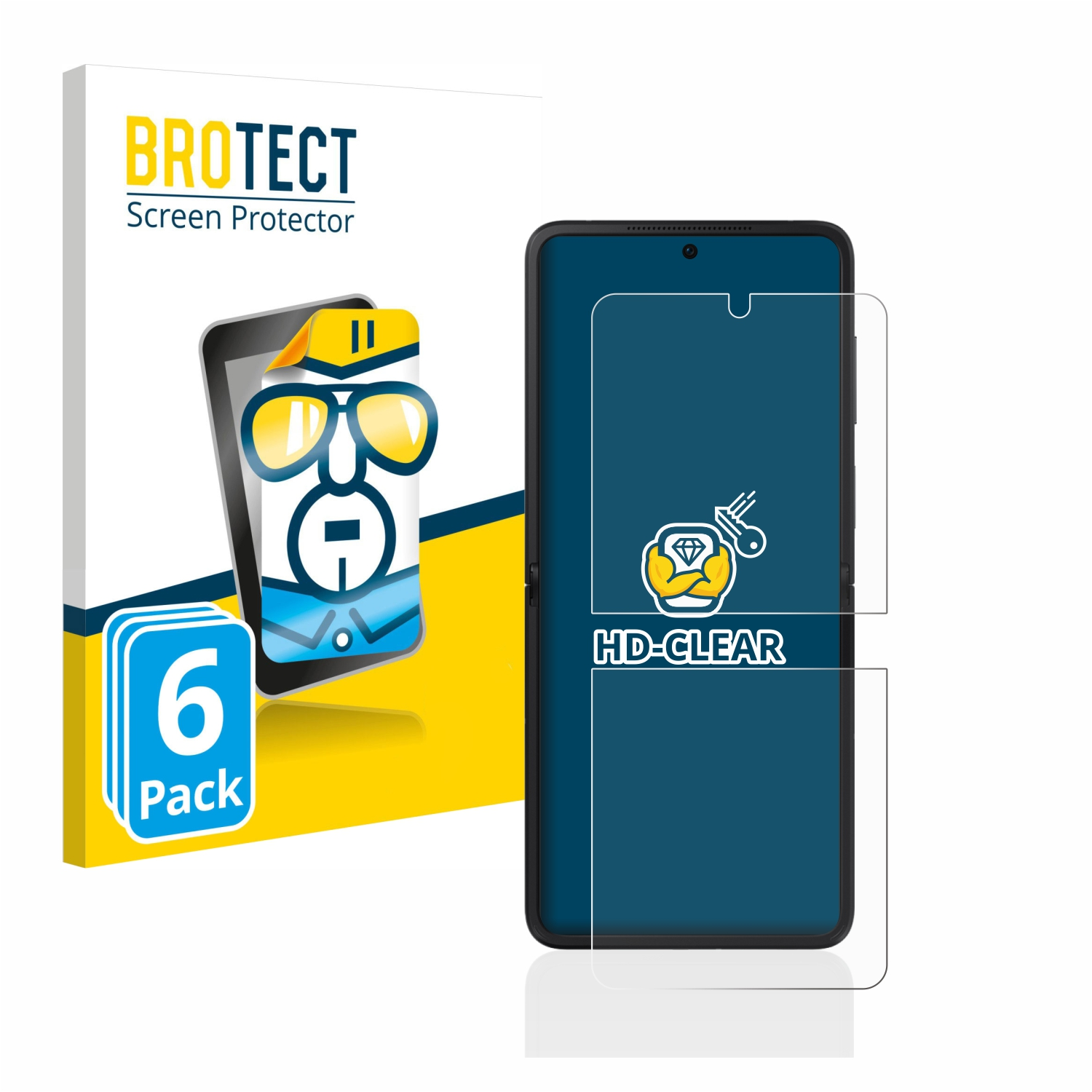 BROTECT 6x klare Schutzfolie(für Oppo N2 Find Flip)