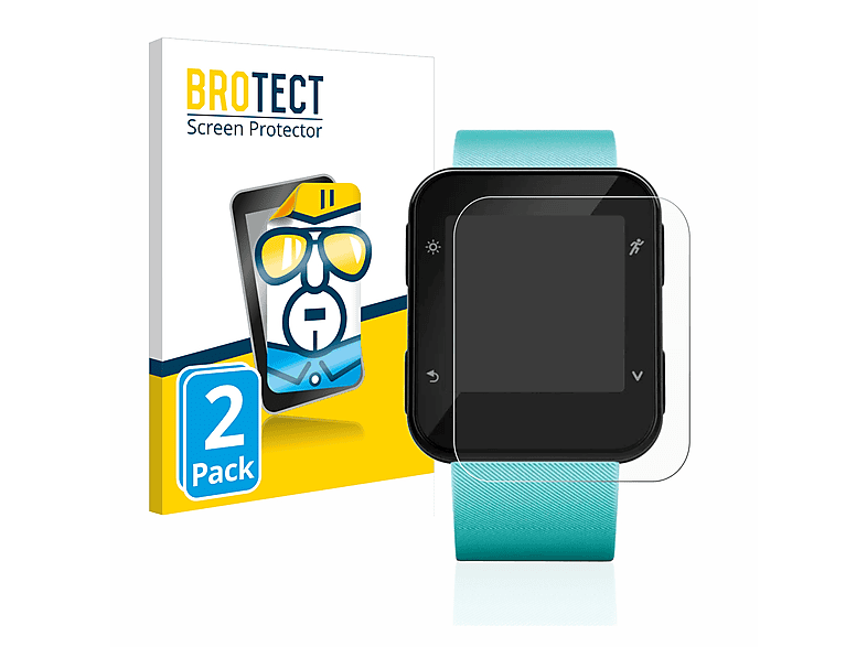 BROTECT 2x klare Schutzfolie(für Garmin Forerunner 35) | Smartwatch Schutzfolien & Gläser