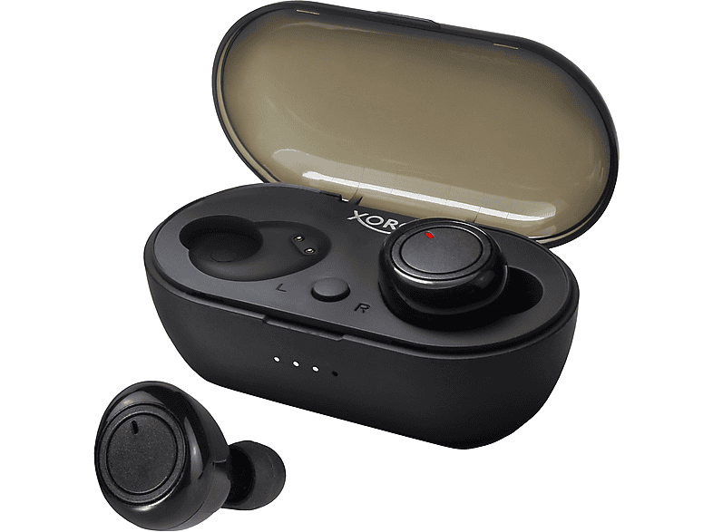 Kabelloser mit Bluetooth Ladebox In-ear In-Ear-Kopfhörer HSP, & integriertem HFP In-Ear-Kopfhörer XORO separater XORO 25 Black Akku KHB Bluetooth