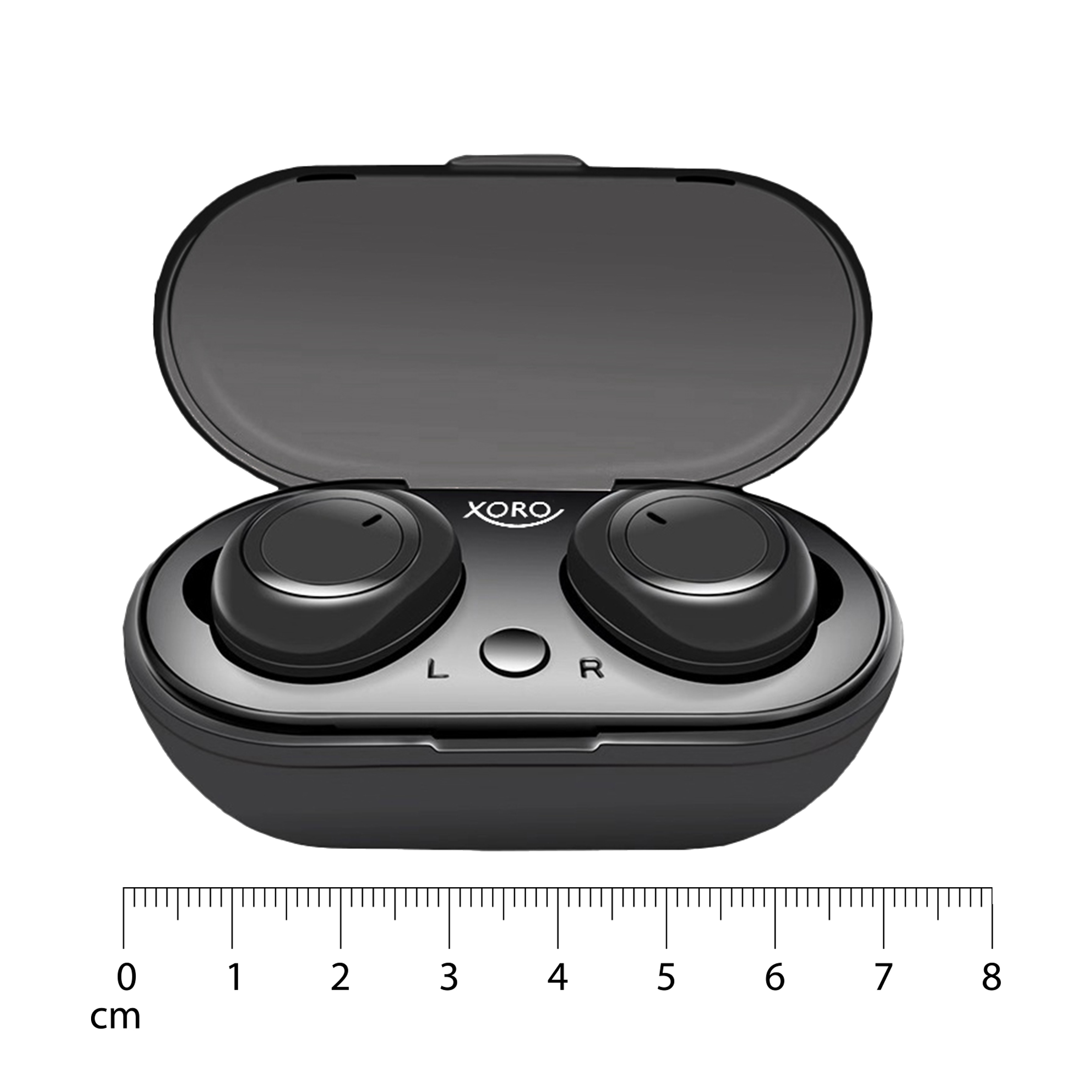 XORO Black In-Ear-Kopfhörer Akku In-Ear-Kopfhörer HSP, Ladebox Bluetooth integriertem separater In-ear Bluetooth mit XORO KHB Kabelloser & 25 HFP