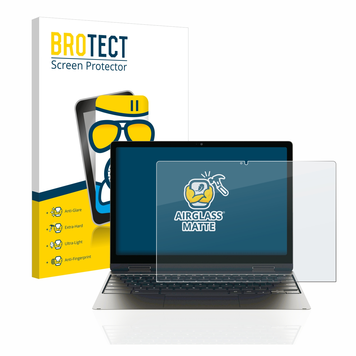 360) 2 Schutzfolie(für Galaxy Samsung Airglass matte Chromebook BROTECT