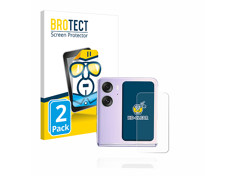 BROTECT 2x klare Schutzfolie(für Oppo Find N2 Flip) | Displayschutzfolien & Gläser