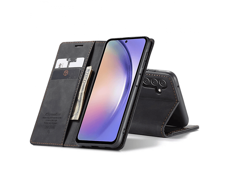 Schwarz Smart, Samsung, A54 5G, Galaxy Bookcover, CASEME