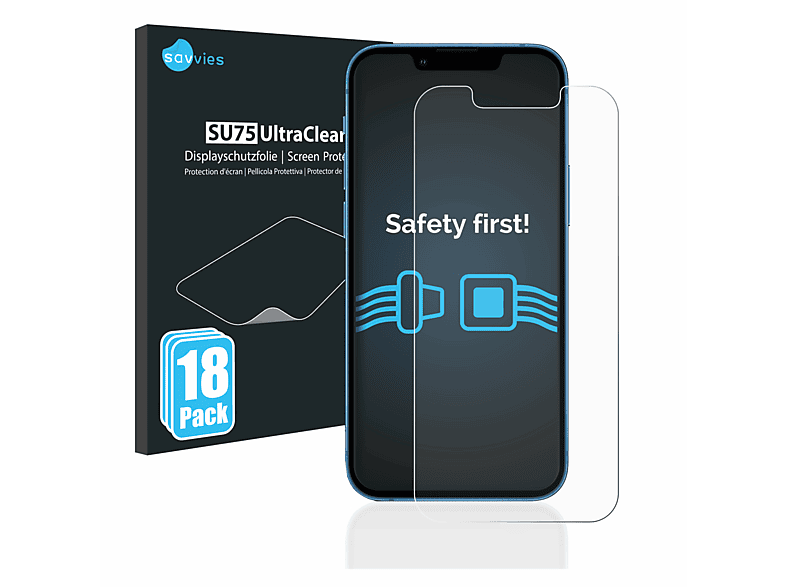 Apple mini) klare iPhone Schutzfolie(für 18x SAVVIES 13