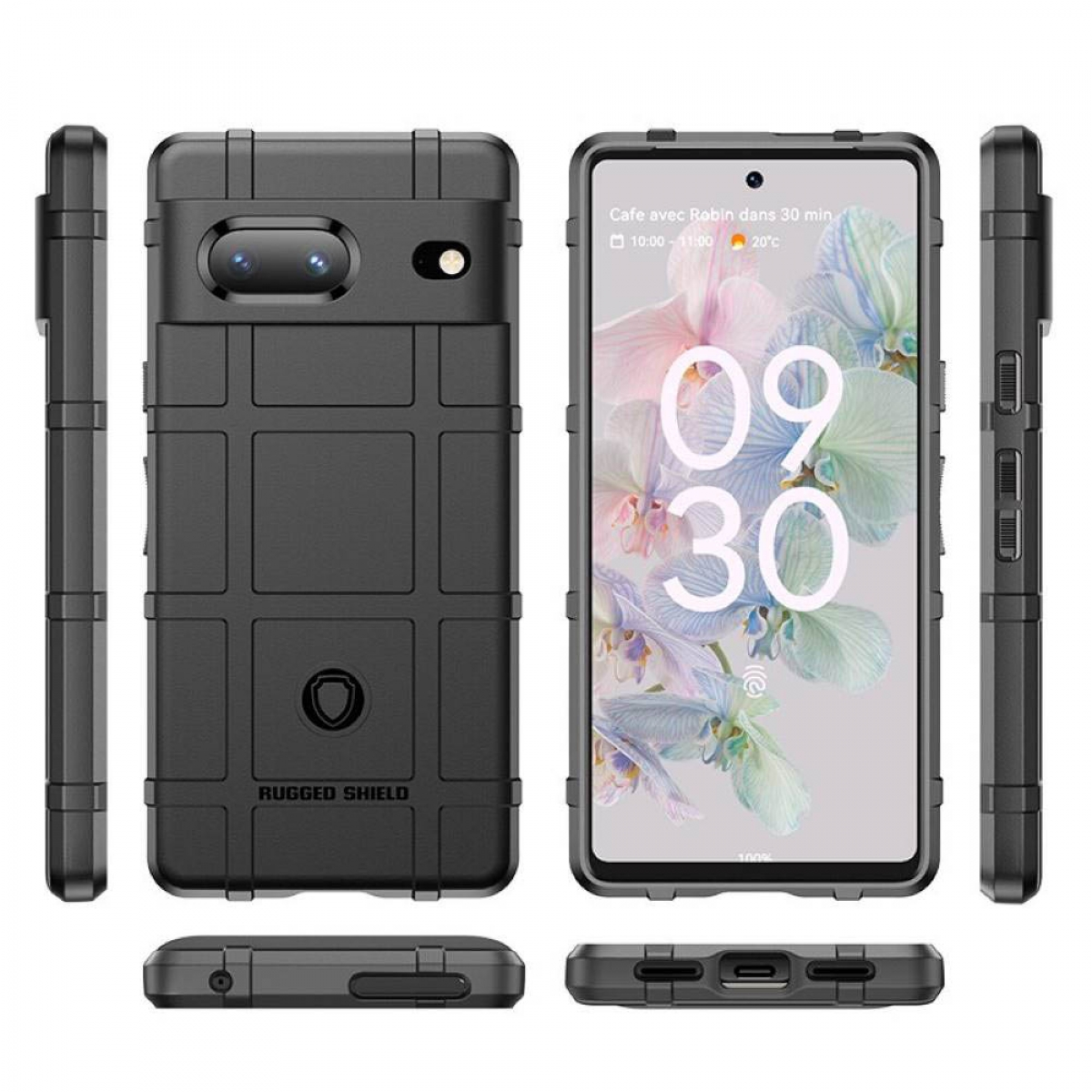 CASEONLINE Rugged, Backcover, Pixel 7a, Schwarz Google