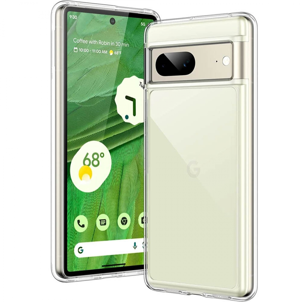 Backcover, Transparent 7a, CASEONLINE Google, Pixel Silikon,