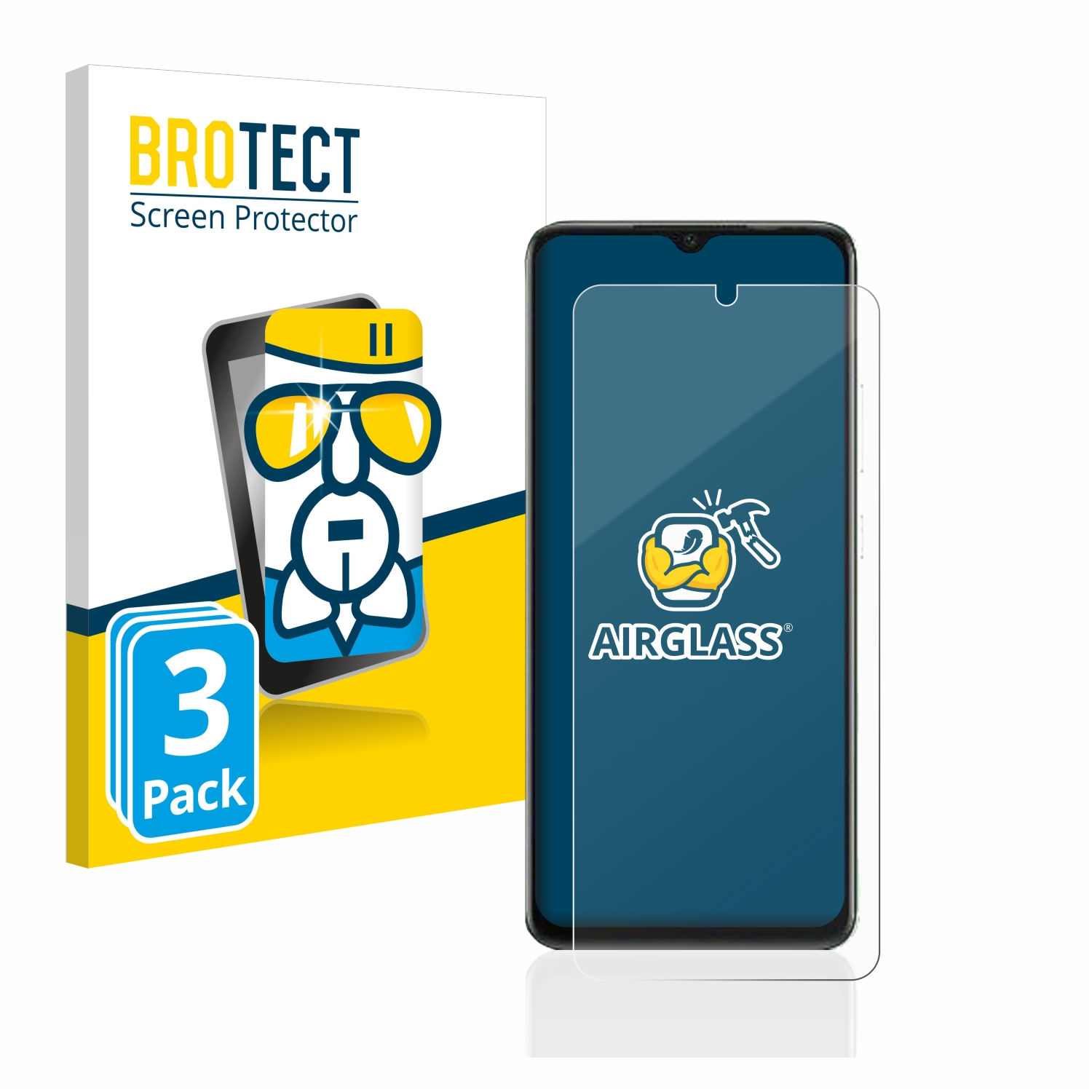 Smart 3x klare 7) Airglass Schutzfolie(für Infinix BROTECT