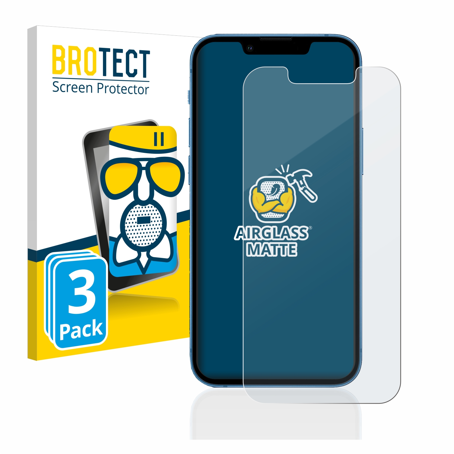 Airglass 13 3x mini) BROTECT iPhone Schutzfolie(für matte Apple